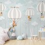Hot Air Balloons with Animals Wallpaper Mural