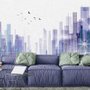 Black Green Dark Cityscape Wallpaper Mural