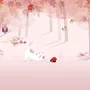 Pink Forest with Cats and Owl Wallpaper Mural
