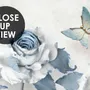Soft Blue Floral Wallpaper Mural