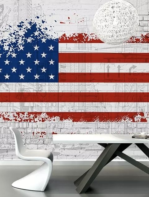 Papier peint drapeau américain et statue de la liberté