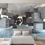 3D Look Abstract Geometric Corridor Wallpaper Mural