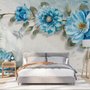 Aquarell Bohemian Blumen Fototapete