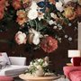 Golden Age Large and Dark Floral Wallpaper Mural