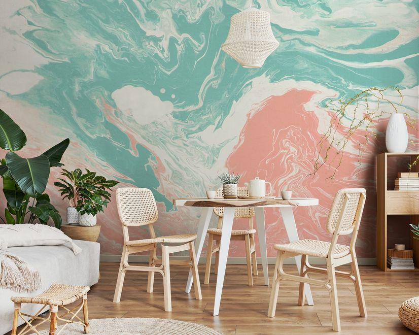 Colorful Soft Brush Painting Wallpaper Mural