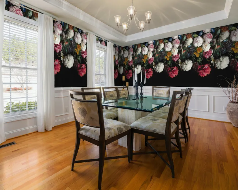 Dutch Floral Style Flower Bouquet Wallpaper Mural