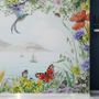 Sea View with Garden Flowers Wallpaper Mural