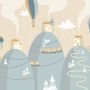 Soft Hot Air Balloon with Little Home Wallpaper Mural