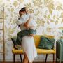 Damask Pattern Floral Art Wallpaper Mural