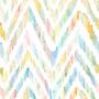 Watercolor Multicolor Chevron Ikat Design Art Wallpaper Mural