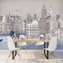 London Charcoal Drawing City Wallpaper Mural