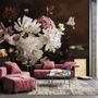Dark Peony Floral Bouquet Wallpaper Mural