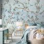 Aquarell-Chinoiserie-Blumen-Pfingstrosen-Fototapete