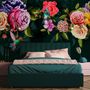 Dunkle bunte Blumen Fototapete