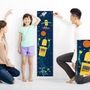 Kids Height Ruler with Robots Wall Decal Sticker