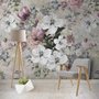 Aquarell Vintage Blumen Fototapete