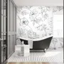 Poppy Drawing Floral Wallpaper Mural