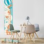 Kids Growth Chart With Hot Air Balloon Wall Decal Sticker