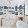 Monochrome Watercolor Big Trees Wallpaper Mural