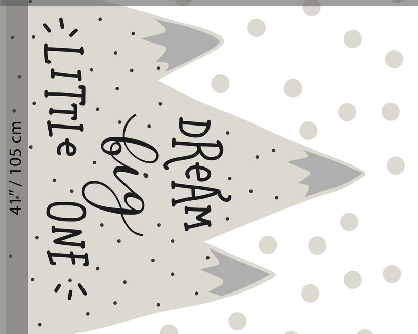 Kids Gray Mountains and White Snow Wall Decal Sticker