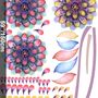 Watercolor Colorful Dahlia Florals Wall Decal Sticker