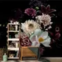 Dark Garden Florals Wallpaper Mural