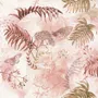 Pink Leaf and Blossom Wallpaper Mural