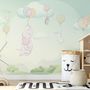 Animals Flying with Balloon Wallpaper Mural