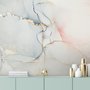 Papier Peint Panoramique Art Abstrait Marbre Neutre Doux