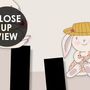 Papier peint panoramique piano avec lapins cartoon