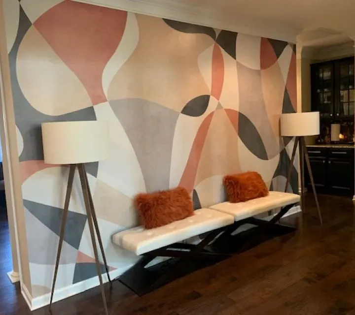 Boho Geometric Abstract Art Wallpaper Mural