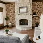 Stacked Wooden Stumps Wallpaper Mural