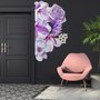 3D Florales Pinkes Lilien-Orchideen-Rosen Wandtattoo