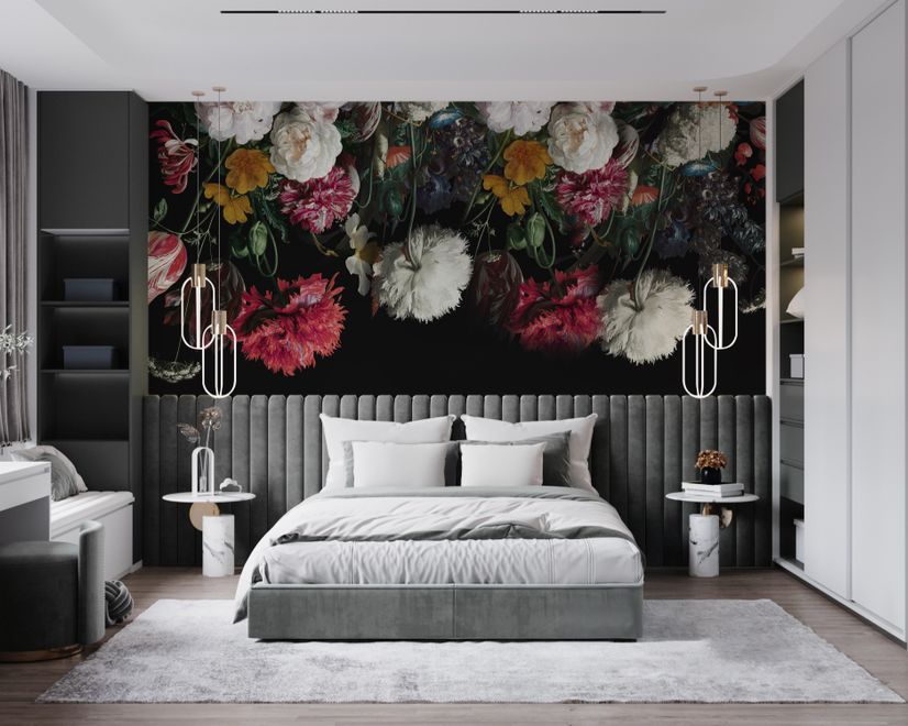 Dutch Floral Style Flower Bouquet Wallpaper Mural