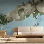 Gardenia Floral and Butterfly Wallpaper Mural