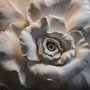 papier peint panoramique en 3D, aspect gaufré, avec des roses en ciment