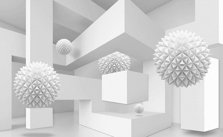 Geometric Shape and Abstract Ball Wallpaper Mural