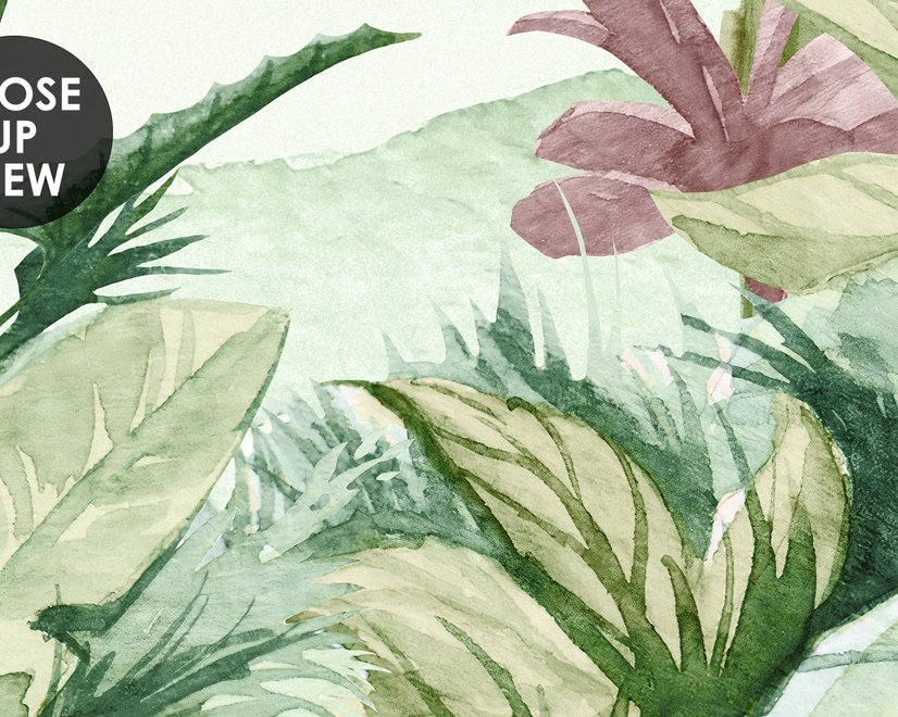 Tropical Forest Landscape and Banana Trees Wallpaper Mural