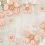 Pink Diamond Daisy with Butterflies Wallpaper Mural