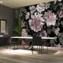 Florals With Green Leafs Wallpaper Mural