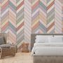 Vintage Chevron Pattern Wallpaper Mural