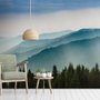 Papier peint panoramique des montagnes brumeuses