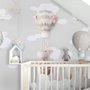 Papier peint petites montgolfières et nuages