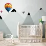 Kids Mountains Hot Air Balloon Wallpaper Mural