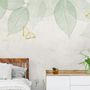 Leaf Veins with Little Forest Pattern Wallpaper Mural