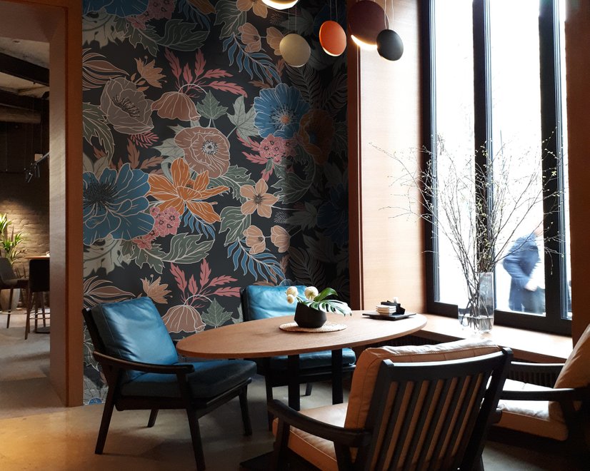 Bohemian Style Anemone Floral Bouquet Wallpaper Mural
