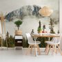 Snowy Mountain Landscape Wallpaper Mural