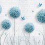 Pusteblumen Blumen und Schmetterlinge Fototapete