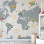 Papier peint panoramique pour enfants avec des petites voitures