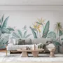 Tropical Banana Leaf with a Bird Wallpaper Mural